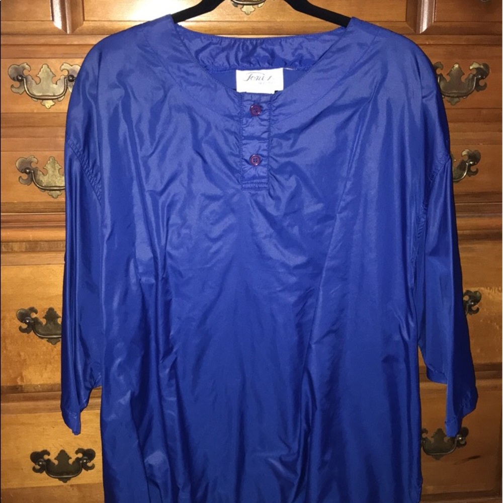 Royal Blue pullover/rain jacket